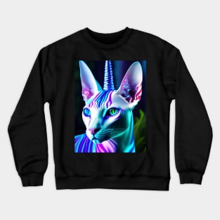 Glowing Unicorn Hybrid Sphynx Crewneck Sweatshirt